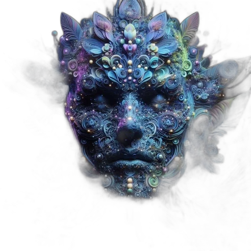 mask, face, crown, jewelry transparent PNG cut-out