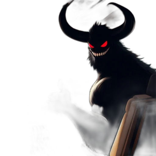 dragon, creature, staff, mask transparent PNG cut-out