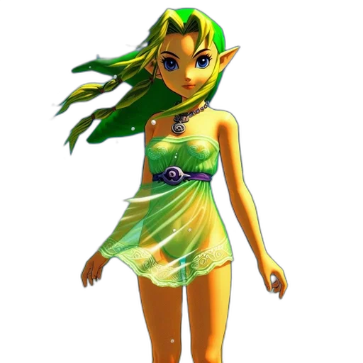 dress, staff, concept art, 3d render transparent PNG cut-out
