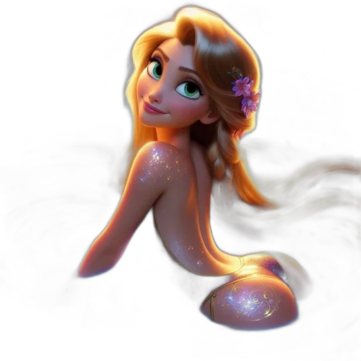 staff, dress, 3d render, fantasy art transparent PNG cut-out