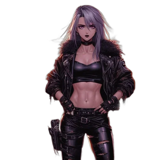 jacket, weapon, cyberpunk, concept art transparent PNG cut-out