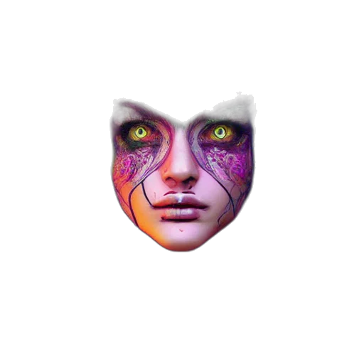 mask, face, creature, jewelry transparent PNG cut-out