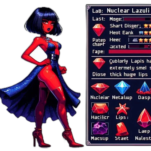 dress, weapon, staff, pixel art transparent PNG cut-out