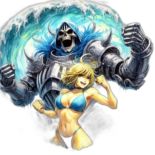 robot, comic book art, concept art, fantasy art transparent PNG cut-out
