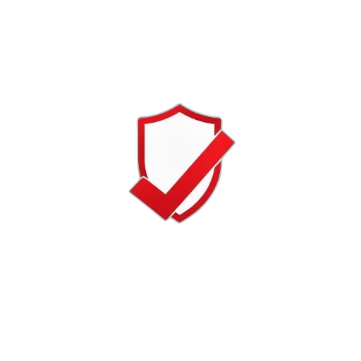 3d render, red, checkmark, icon transparent PNG cut-out