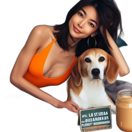 animal, dress, photorealistic, oil painting transparent PNG cut-out