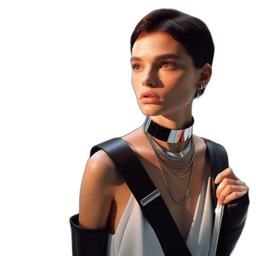 jewelry, robot, dress, jacket transparent PNG cut-out