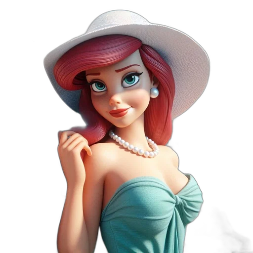 dress, hat, jewelry, staff transparent PNG cut-out