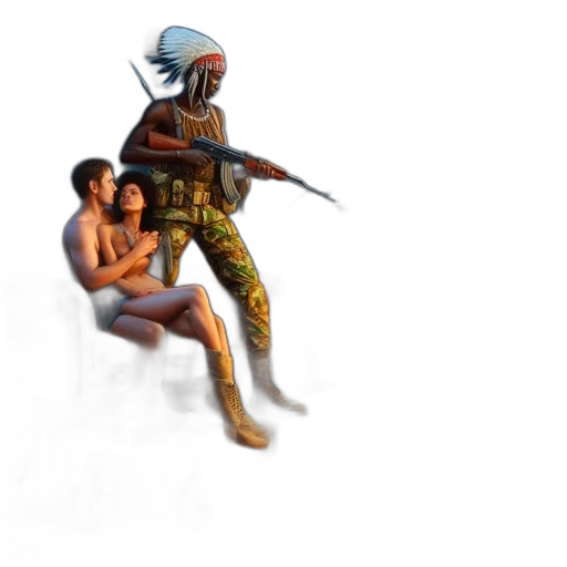 weapon, robot, staff, creature transparent PNG cut-out