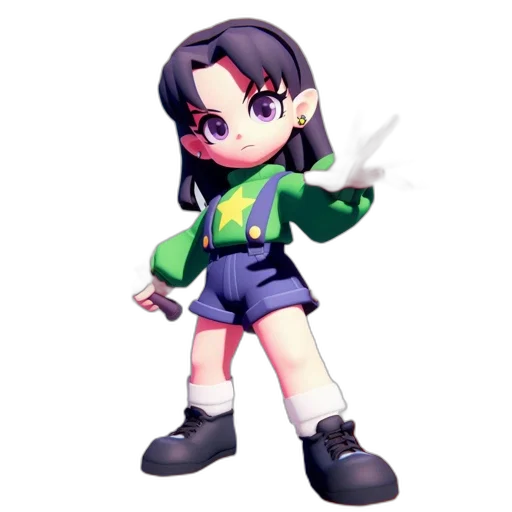 staff, weapon, 3d render, pixel art transparent PNG cut-out