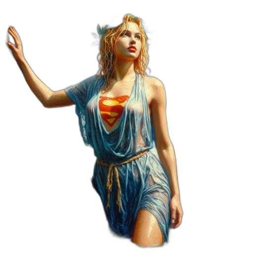 dress, fantasy art, concept art, comic book art transparent PNG cut-out