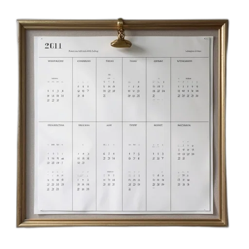furniture, calendar, board, metal transparent PNG cut-out