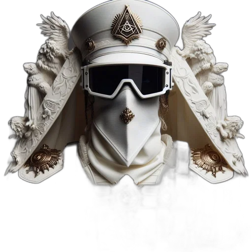 mask, jacket, crown, face transparent PNG cut-out