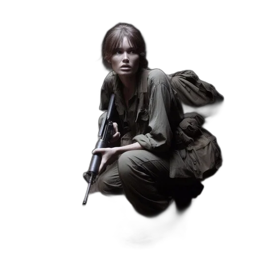 weapon, jacket, concept art, photorealistic transparent PNG cut-out