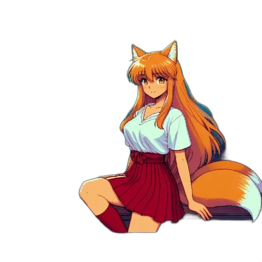 dress, staff, animal, pixel art transparent PNG cut-out