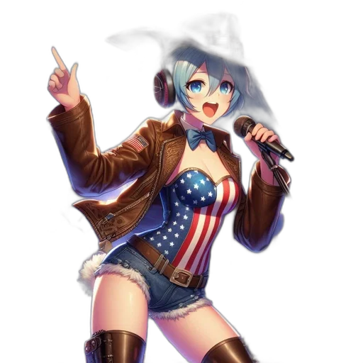 jacket, robot, weapon, staff transparent PNG cut-out