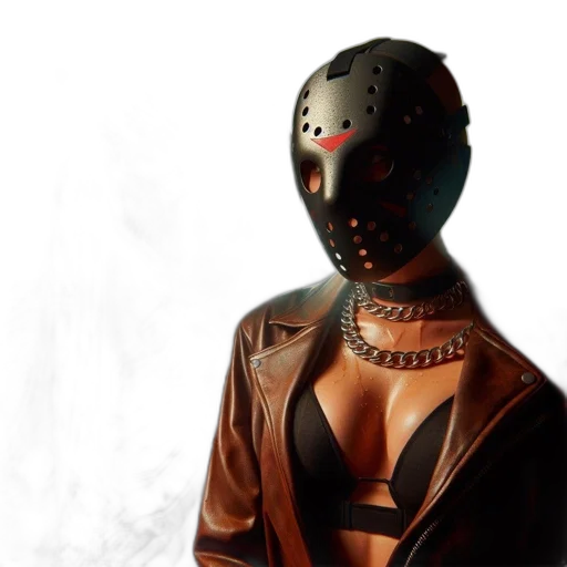 mask, robot, jacket, jewelry transparent PNG cut-out