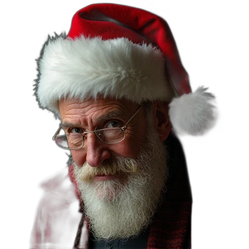 hat, photorealistic, man, christmas transparent PNG cut-out
