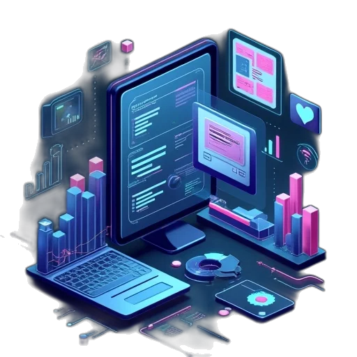 pixel art, 3d render, cyberpunk, concept art transparent PNG cut-out