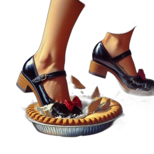 shoes, food, concept art, 3d render transparent PNG cut-out