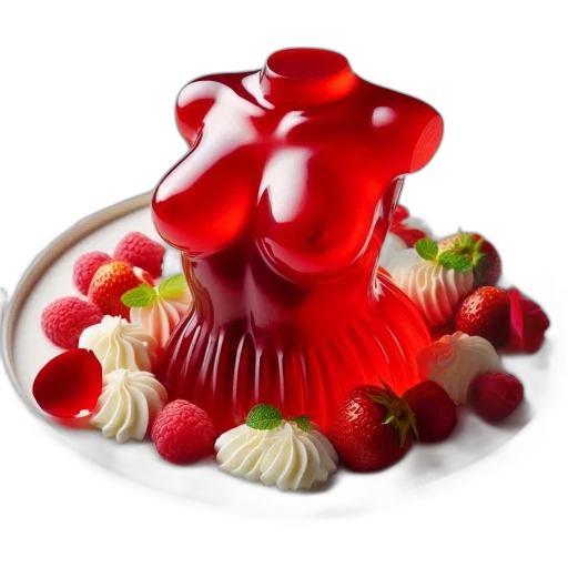 food, crown, 3d render, photorealistic transparent PNG cut-out