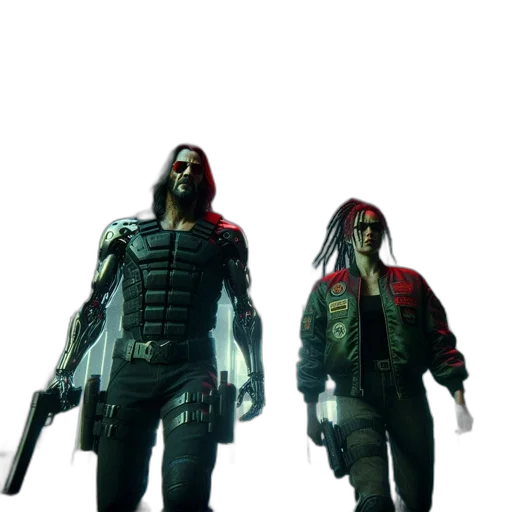 jacket, concept art, cyberpunk, 3d render transparent PNG cut-out
