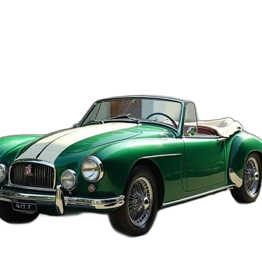 car, 3d render, photorealistic, green transparent PNG cut-out