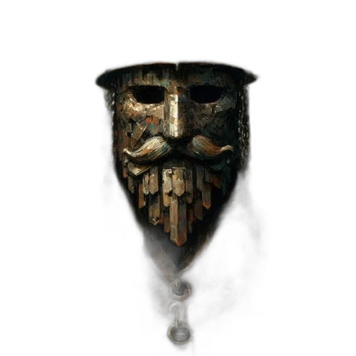 mask, sword, face, crown transparent PNG cut-out