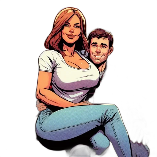 comic book art, cartoon, concept art, watercolor transparent PNG cut-out