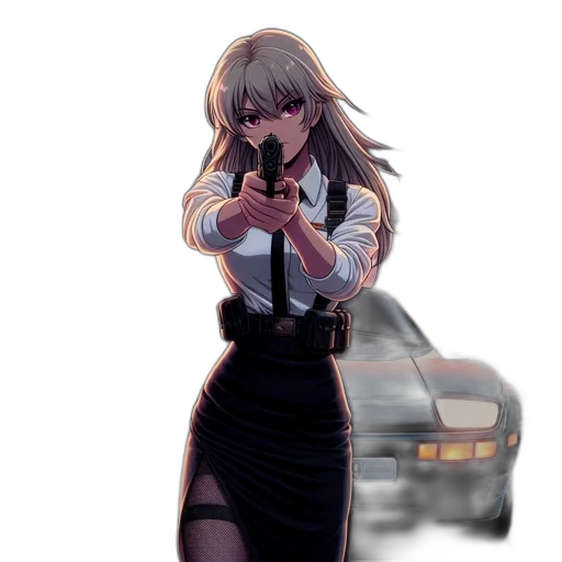 car, weapon, dress, staff transparent PNG cut-out