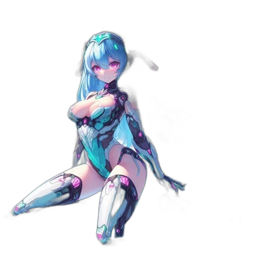 robot, dress, weapon, staff transparent PNG cut-out