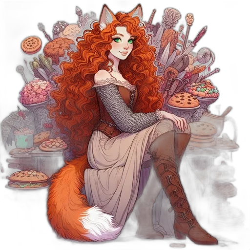 dress, staff, fantasy art, concept art transparent PNG cut-out