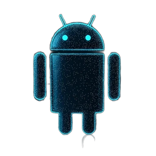 robot, staff, jacket, pixel art transparent PNG cut-out
