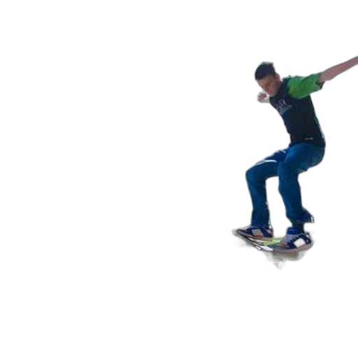 3d render, skateboarder, performs, trick transparent PNG cut-out