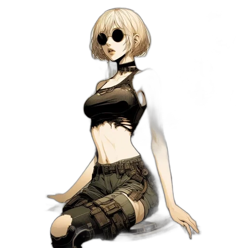 dress, weapon, staff, robot transparent PNG cut-out