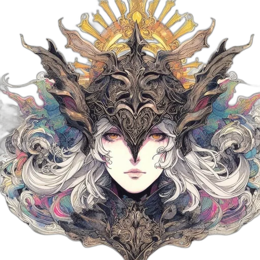 crown, mask, face, dragon transparent PNG cut-out
