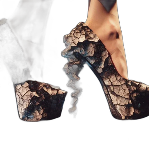shoes, photorealistic, 3d render, concept art transparent PNG cut-out