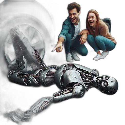 robot, concept art, comic book art, cyberpunk transparent PNG cut-out