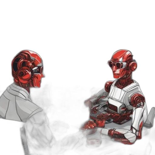 robot, mask, concept art, comic book art transparent PNG cut-out