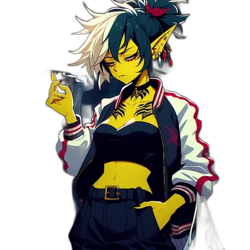 jacket, staff, pixel art, concept art transparent PNG cut-out