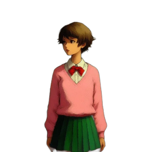 jacket, dress, staff, creature transparent PNG cut-out
