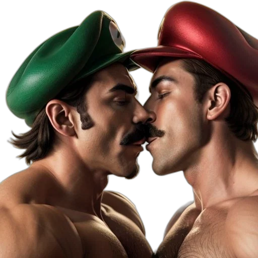 hat, two, men, one transparent PNG cut-out