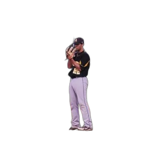 pixel art, 3d render, baseball, player transparent PNG cut-out