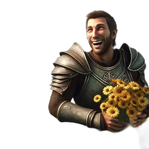 weapon, sword, flower, crown transparent PNG cut-out