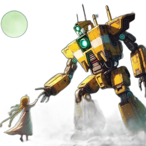robot, weapon, concept art, fantasy art transparent PNG cut-out