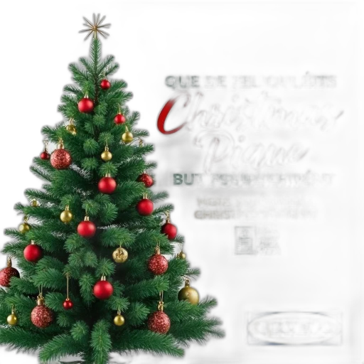 tree, 3d render, photorealistic, festive transparent PNG cut-out