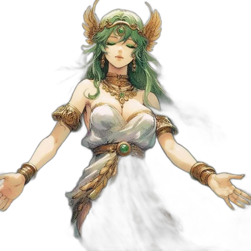 staff, dress, dragon, fantasy art transparent PNG cut-out