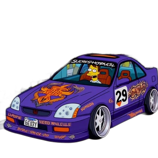car, animal, dragon, cartoon transparent PNG cut-out