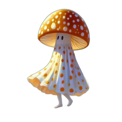 hat, dress, umbrella, creature transparent PNG cut-out