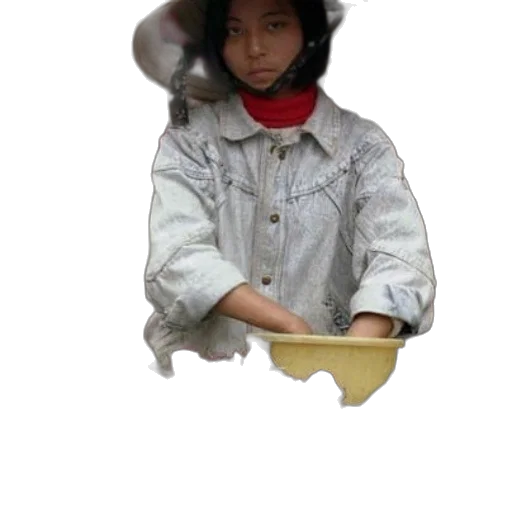jacket, hat, umbrella, staff transparent PNG cut-out